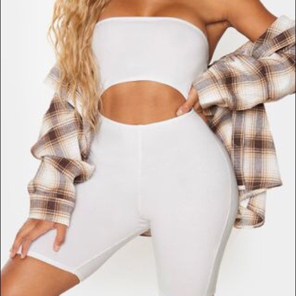 PrettyLittleThing Other - White Cutout Unitard Brand NEW!